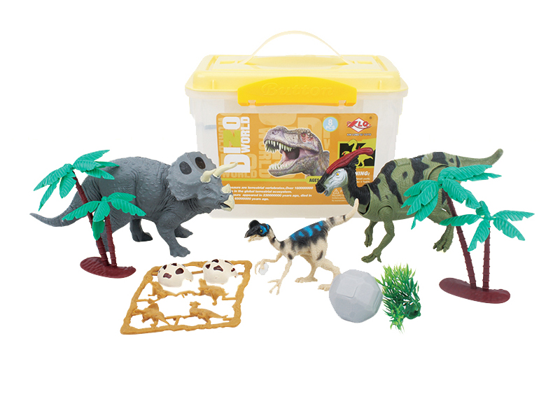 plastic dinosaur toy box