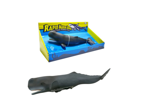 friction sperm whale marine animal with wheel aqua toy